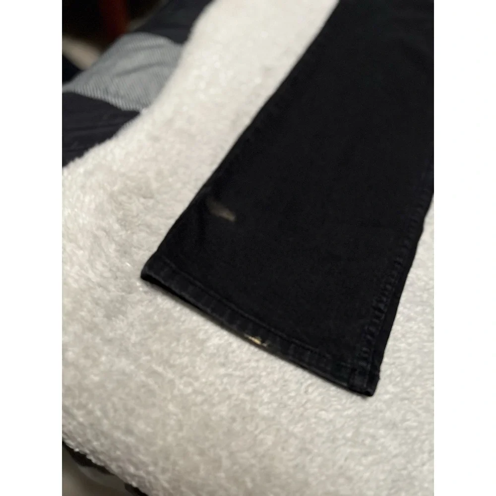 Levi's 514 Mens 40x32 Slim Straight Denim Black Jeans Stain